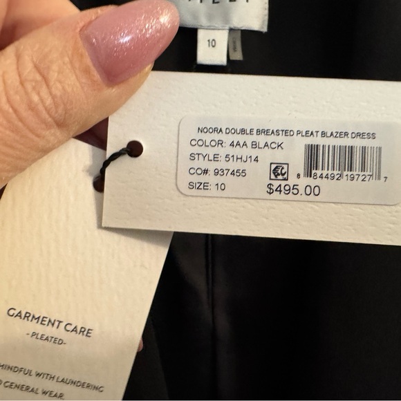 Milly Noora Pleated Blazer Dress, NWT, size 10 - Picture 3 of 9